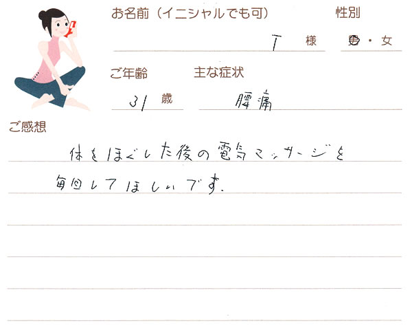 Tさん 31歳 男性